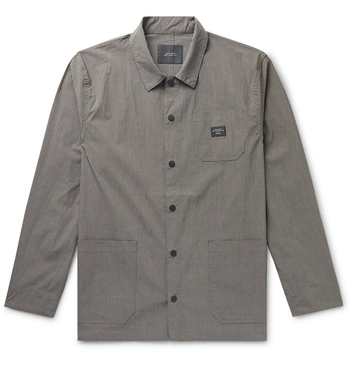 Photo: Saturdays NYC - Lido Logo-Appliquéd Stretch Cotton-Blend Chore Jacket - Gray