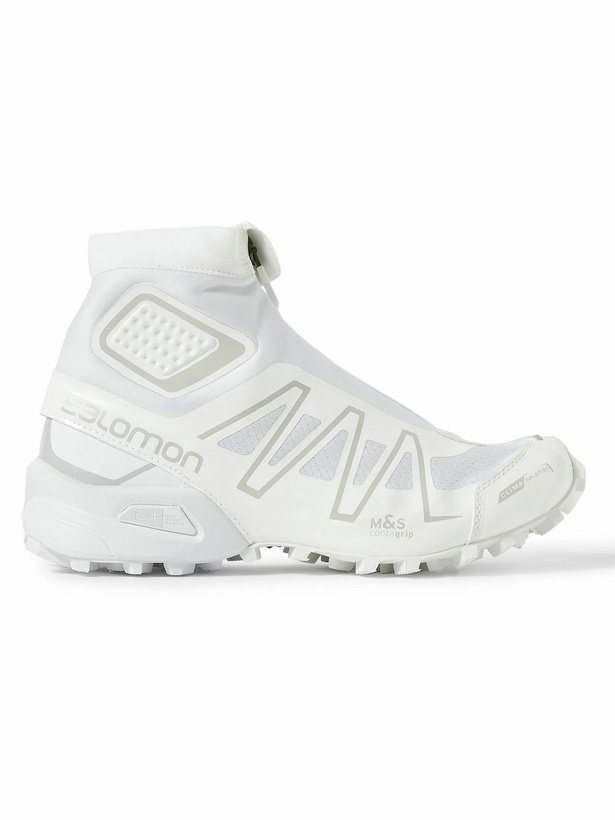 Photo: Salomon - Snowcross Rubber-Trimmed Mesh High-Top Sneakers - White