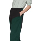 Kiko Kostadinov Black and Green Twill Rhombus Trousers
