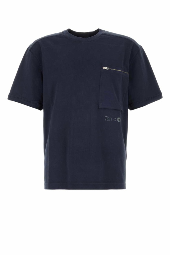 Photo: Ten C Navy Blue Cotton T-shirt