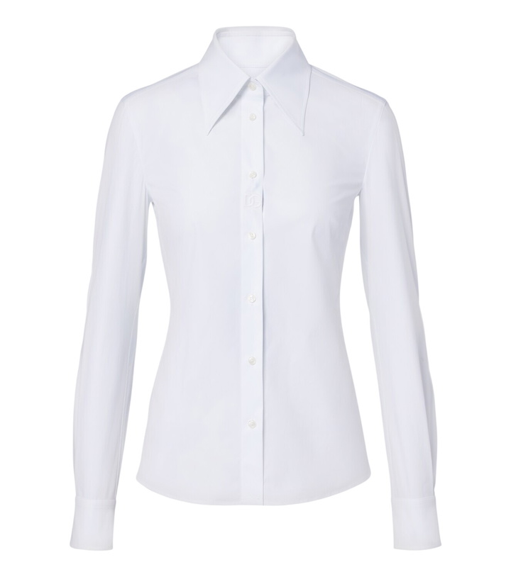 Photo: Dolce&Gabbana Cotton-blend poplin shirt