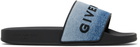 Givenchy Blue Slide Flat Pool Slides