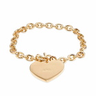 A.P.C. Men's Heart Logo Bracelet in Gold