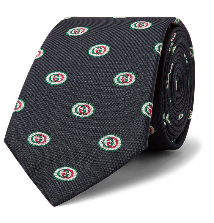 Photo: Gucci - 7.5cm Logo-Jacquard Silk Tie - Navy
