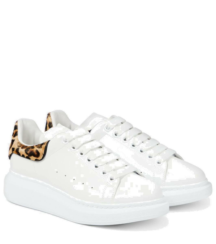 Photo: Alexander McQueen Oversized leopard-print leather sneakers