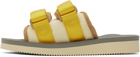 Suicoke Yellow & Off-White MOTO-Cab Sandals