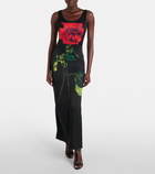 Alexander McQueen Floral silk satin gown