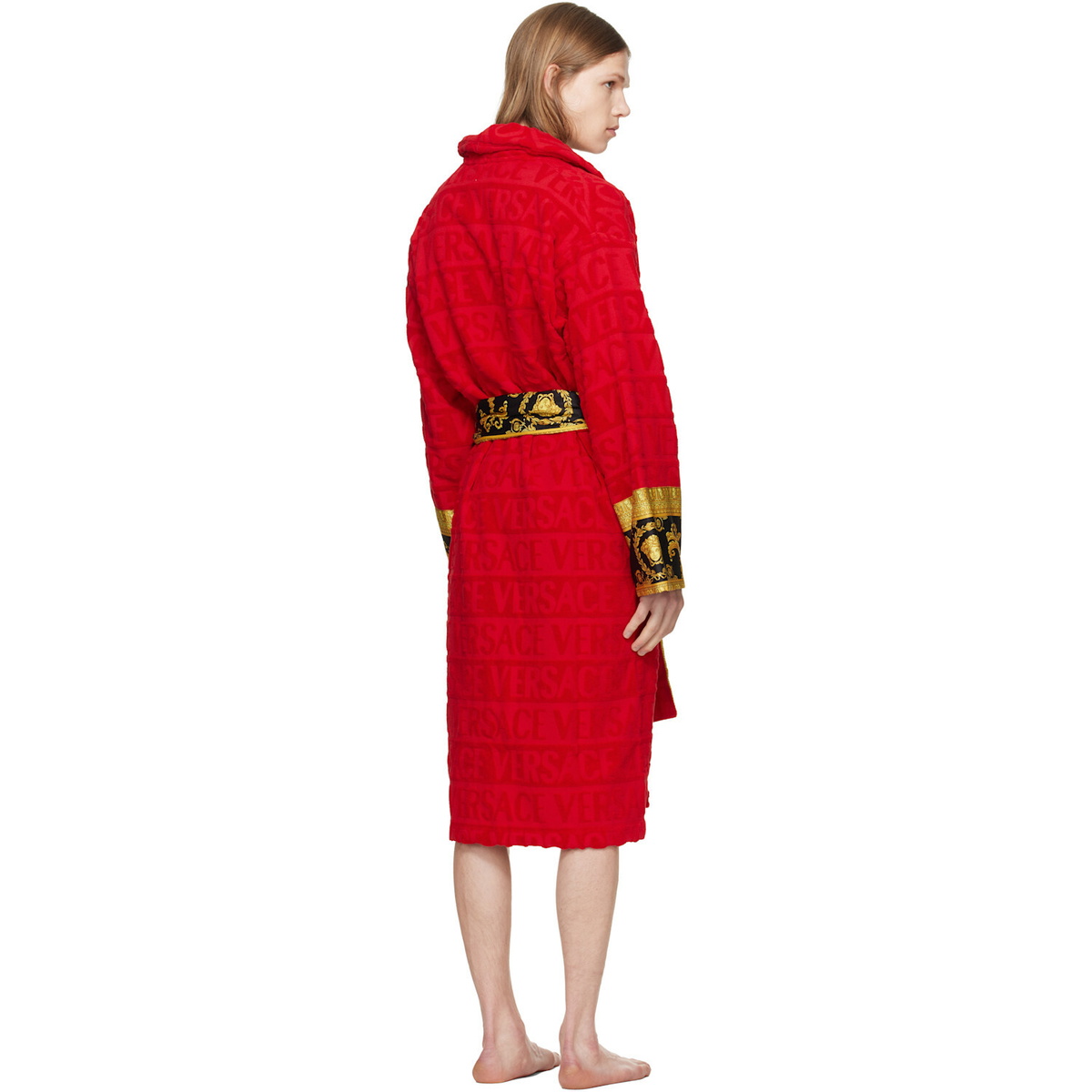Versace Red 'I Heart Baroque' Bathrobe