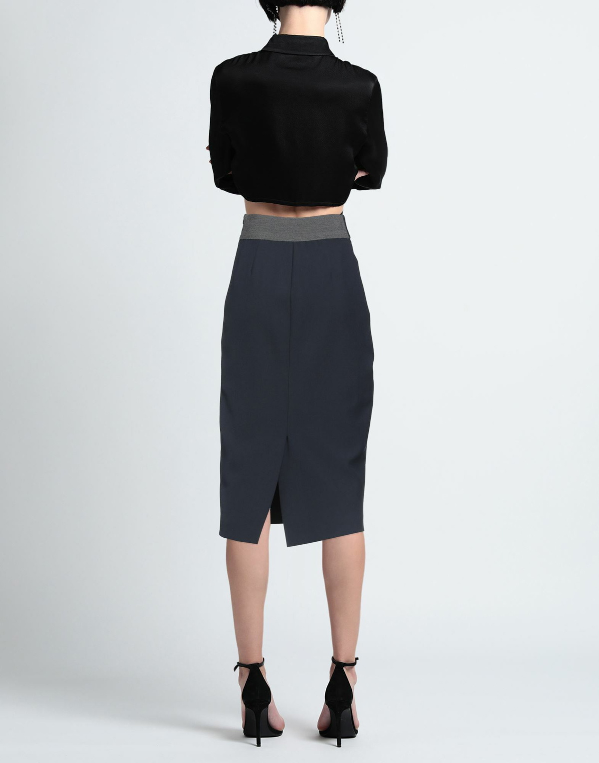 Peserico Womens Midi skirt in Midnight blue
