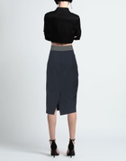 Peserico Womens Midi skirt in Midnight blue
