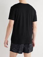 Nike Running - Printed Dri-FIT Cotton-Blend Jersey T-Shirt - Black