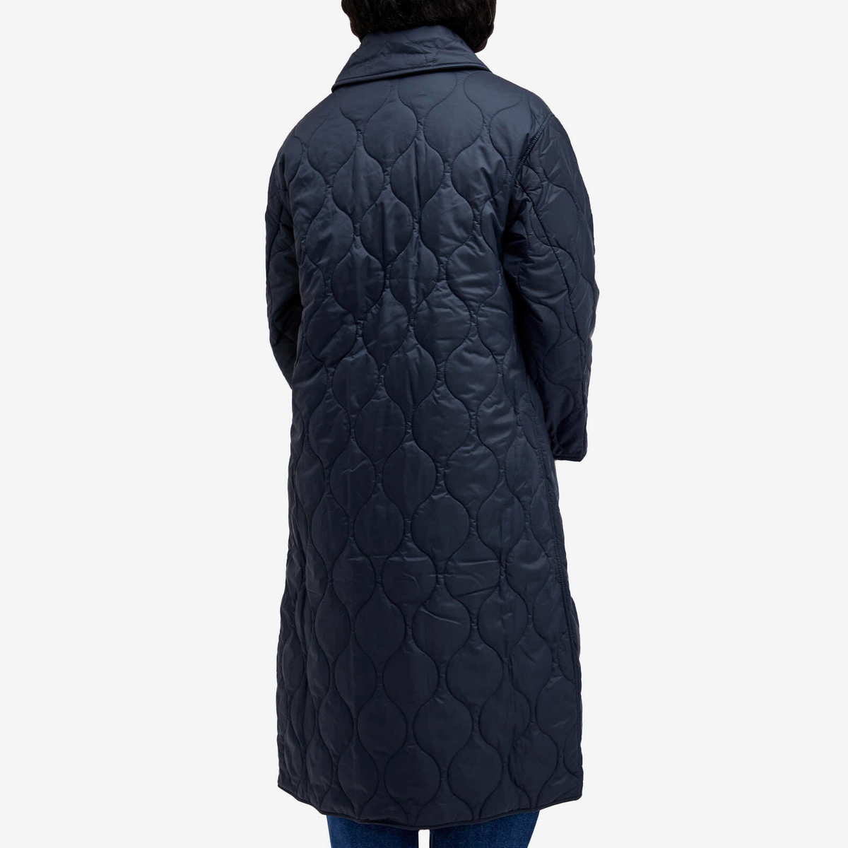 Barbour Women's x Alexa Chung Long Quilted Jacket in Navy