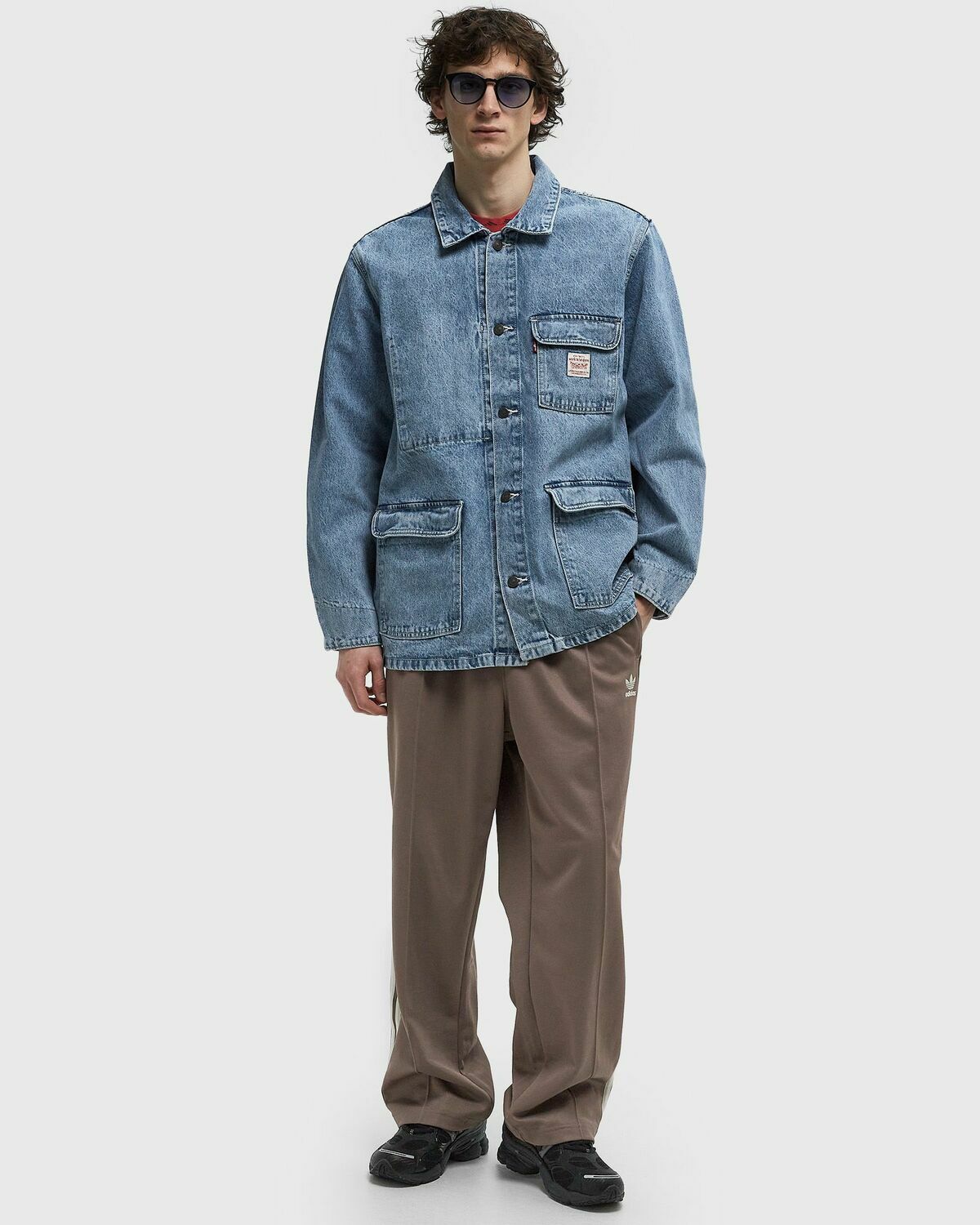 Levis BROADWAY ENIGNEER COAT Blue Mens Denim Jacket Levis