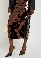 Roksanda Halin Embellished Midi Mesh Skirt Bronze
