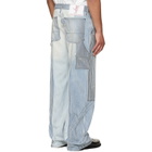 COÛT DE LA LIBERTÉ Blue & White Max Hickory Stripe Union Work Jeans