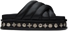 Toga Virilis Black Embellished Leather Sandals