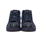 Christian Louboutin Navy Canvas Lou Spikes Orlato High-Top Sneakers