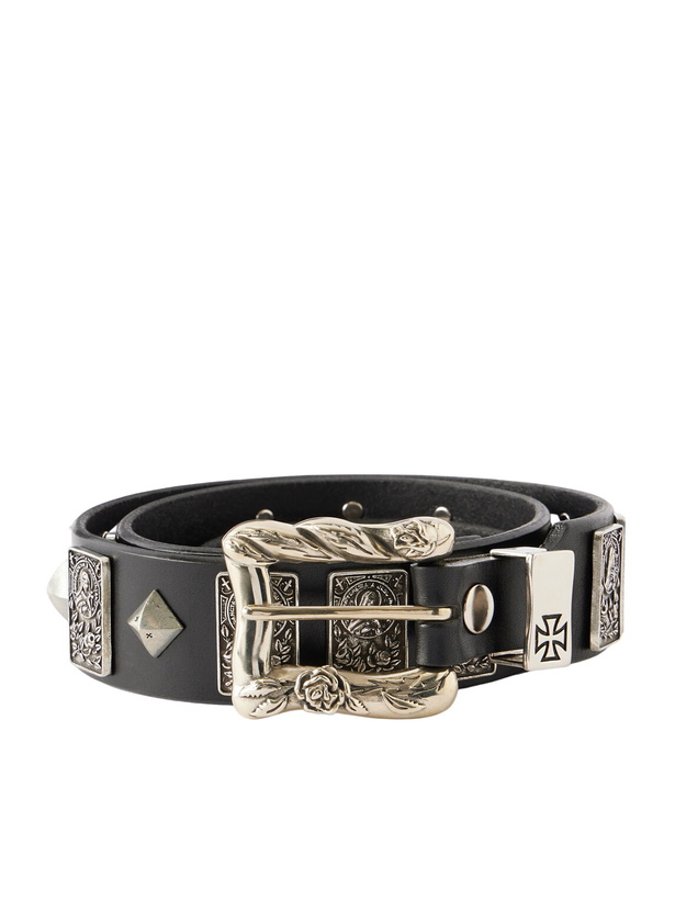 Photo: Enfants Riches Déprimés - St.Teresa 6cm Studded Leather Belt - Black