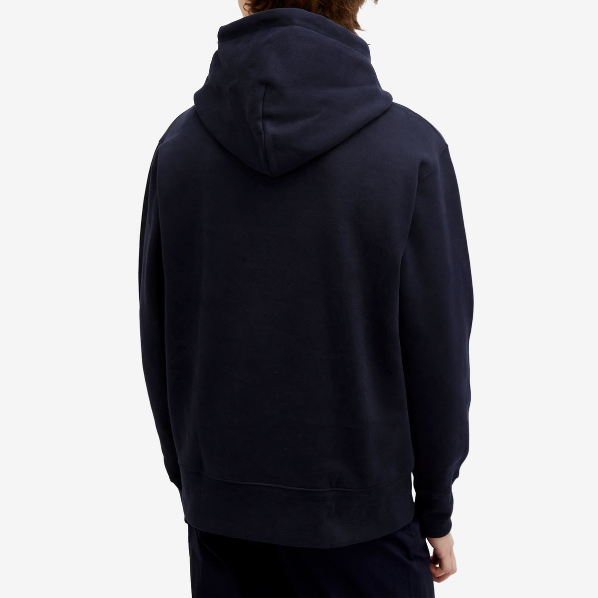 Norse Projects Men's Arne Relaxed N Logo Hoodie in Dark Navy