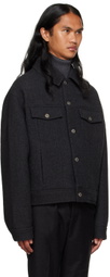 AMI Alexandre Mattiussi Gray Boxy-Fit Jacket