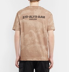 1017 ALYX 9SM - Logo and Camouflage-Print Cotton-Jersey T-Shirt - Brown