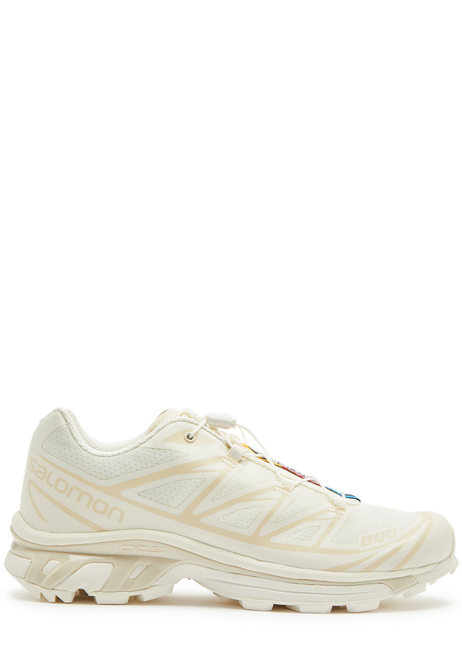 Salomon XT-6 Panelled Mesh Sneakers Off White Salomon