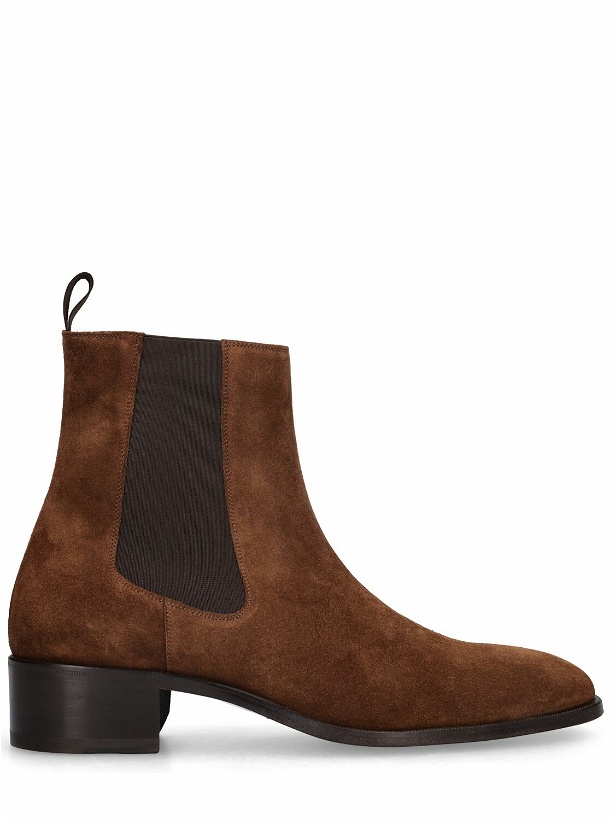 Photo: TOM FORD - 40mm Suede Ankle Boots