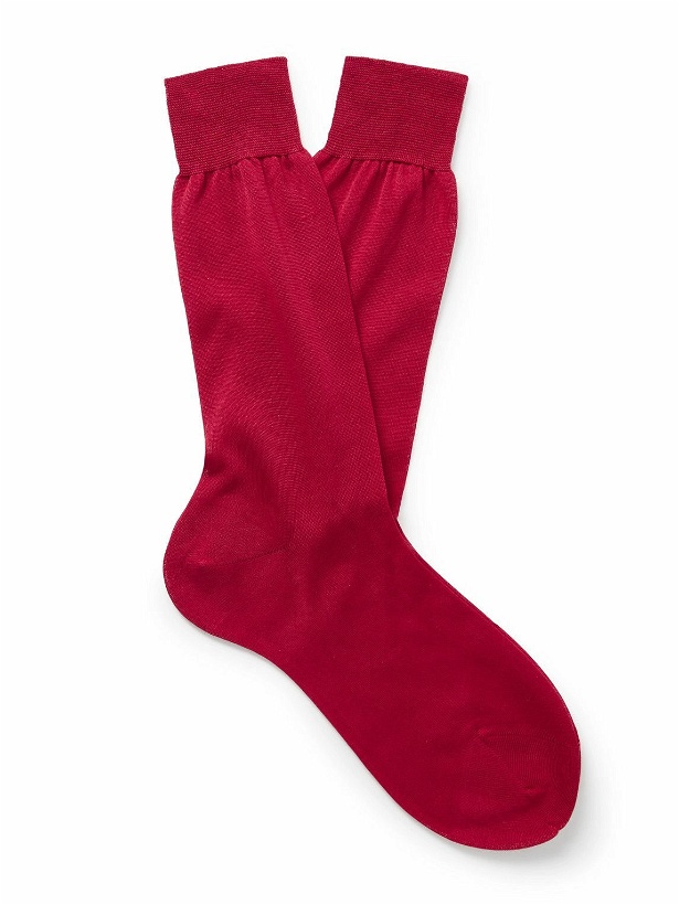 Photo: Anderson & Sheppard - Cotton Socks - Red