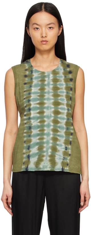 Photo: Raquel Allegra Green Fitted Muscle Tank Top