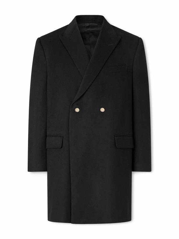 Photo: CELINE - Double-Breasted Wool Coat - Black