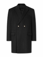 CELINE - Double-Breasted Wool Coat - Black