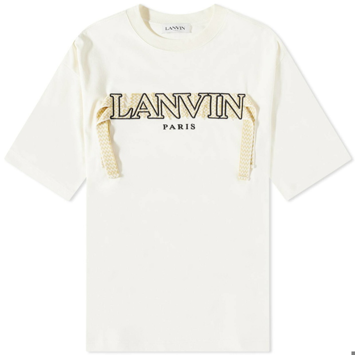Photo: Lanvin Men's Curb Lace T-Shirt in Milk