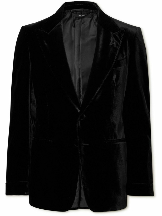 Photo: TOM FORD - Shelton Velvet Tuxedo Jacket - Black
