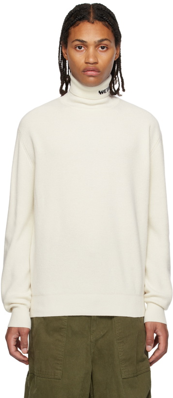 Photo: We11done Off-White Jacquard Turtleneck