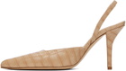 GIABORGHINI Beige Octavie Croc Heels