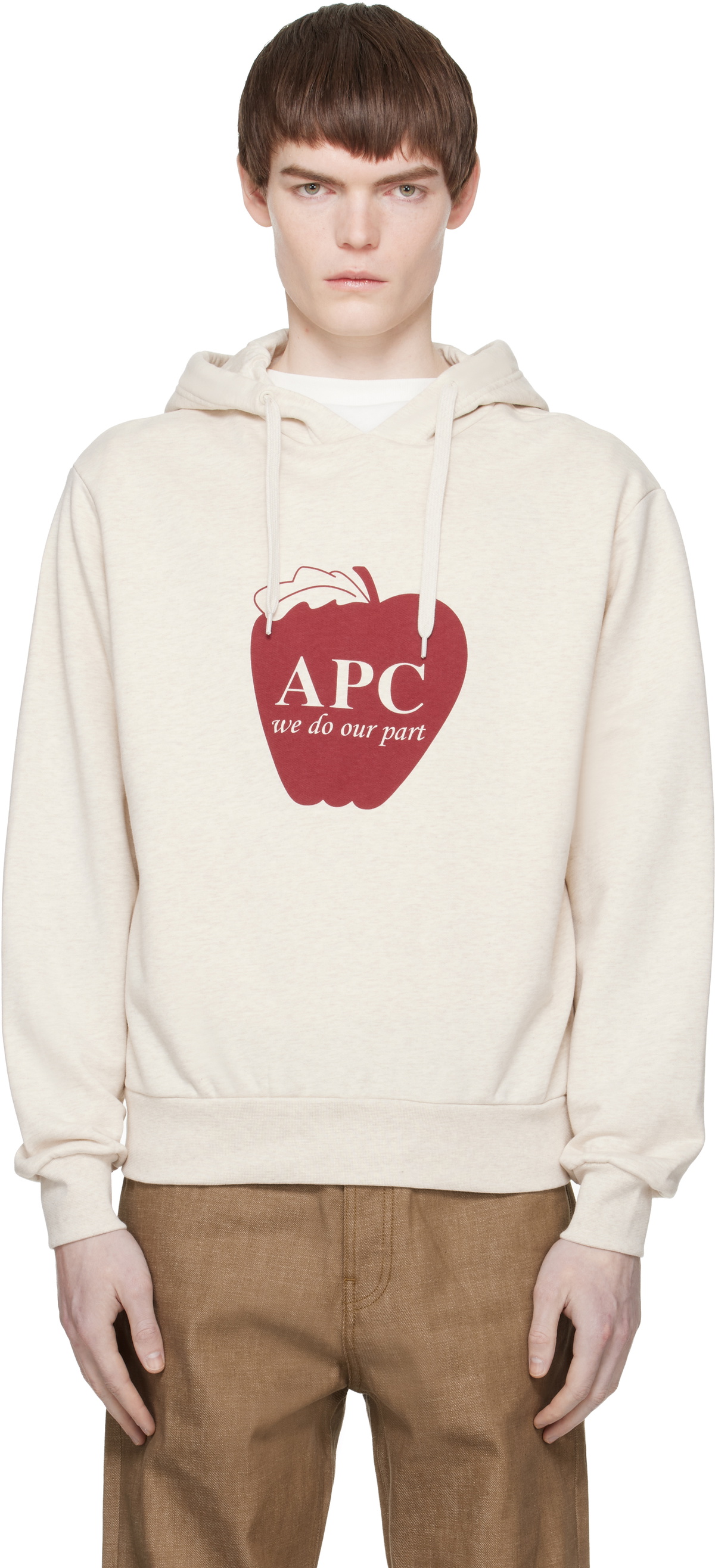 sacai A.P.C. ロゴ スウェットパーカー HOODIE TAIYO A.P.C. - Sacai Taiyo Zip-Detailed Logo-Print Loopback Cotton