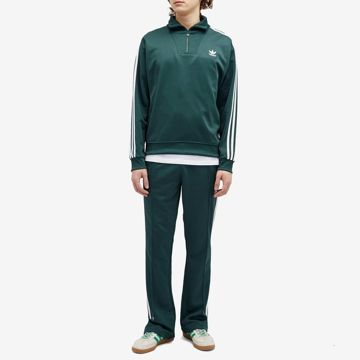 トップス adidas Funnelneck Track Top Adidas Men's Funnelneck Track Top in Mineral Green adidas