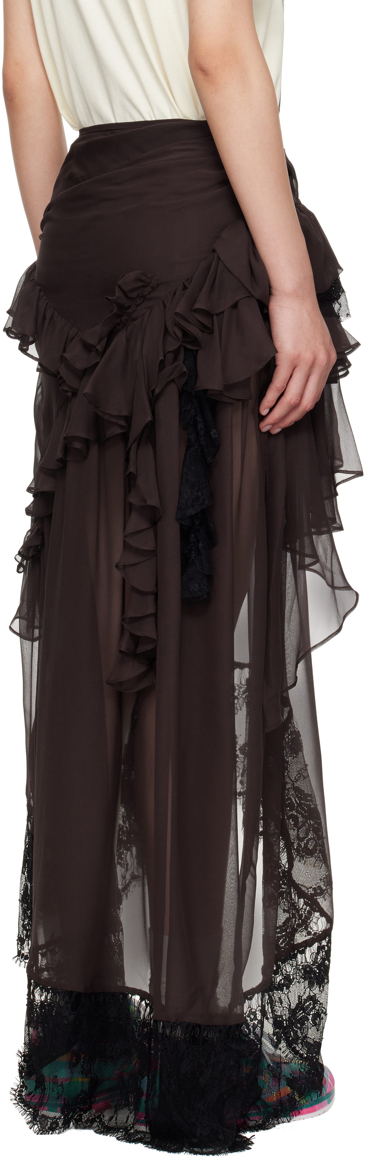 Collina Strada Burgundy Angelica Maxi Skirt