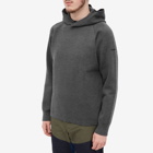 Norse Projects Men's Tech Merino Milano Hooded Knit in Charcoal Melange