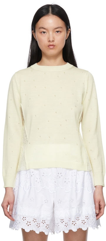 Photo: Tricot Comme des Garçons Off-White Wool Sweater