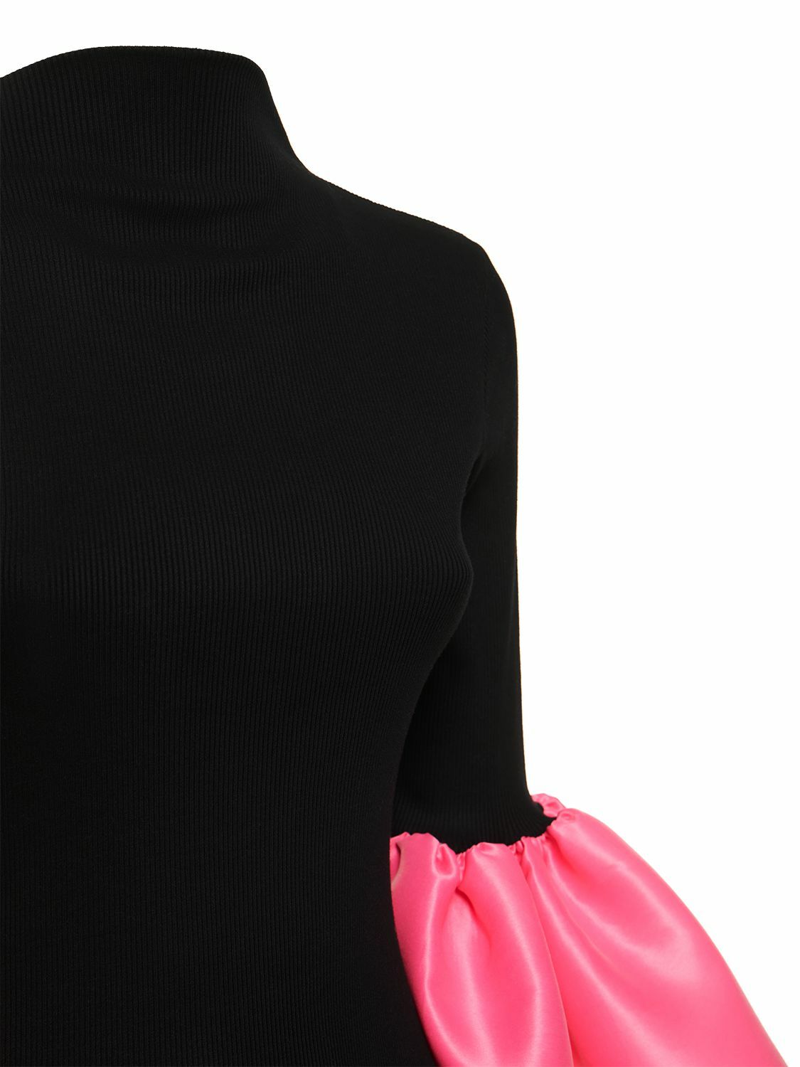 MARQUES'ALMEIDA Jersey & Ruffled Taffeta Mini Dress