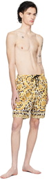 Versace Underwear Gold Wild Barocco Swim Shorts