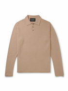 Alanui - Ribbed Cashmere and Cotton-Blend Polo Sweater - Neutrals