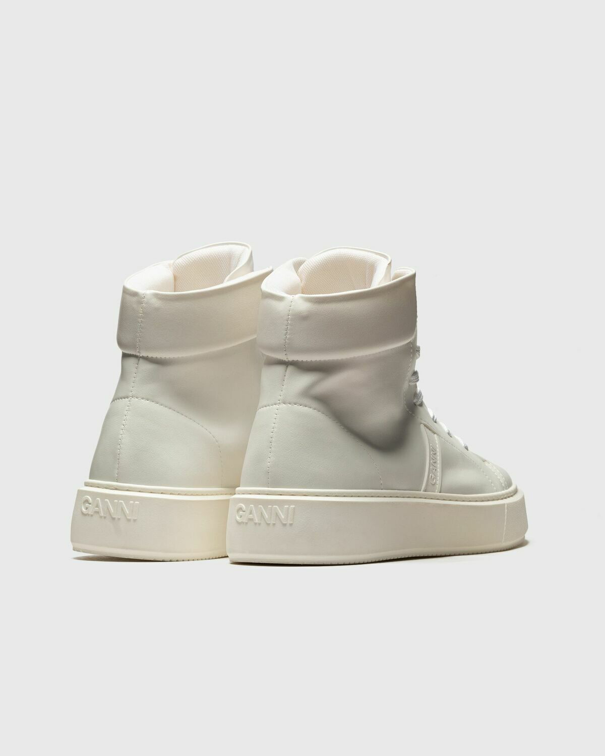 Ganni Sporty Mix Cupsole High Top Sneaker White High