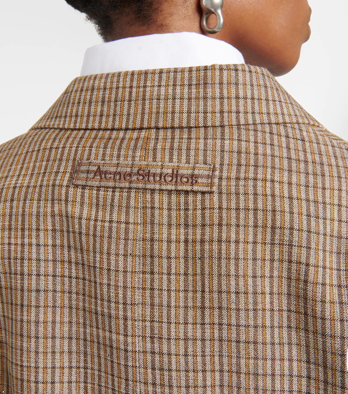Acne Studios Jemily checked linen-blend jacket Acne Studios