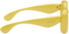 LOEWE Yellow Inflated Rectangular Sunglasses