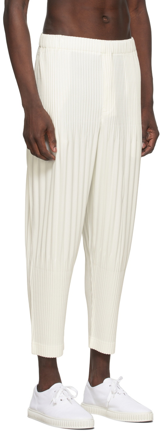 Homme Plissé Issey Miyake Off-White Monthly Color January Trousers