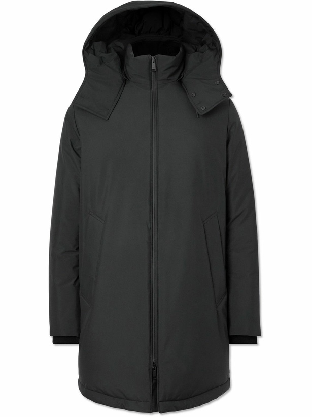 Photo: Zegna - Quilted Padded Shell Hooded Down Jacket - Black