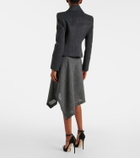 McQueen Prince of Wales check wool midi skirt