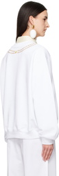 Moschino White 'Moschino' Breakfast Sweatshirt